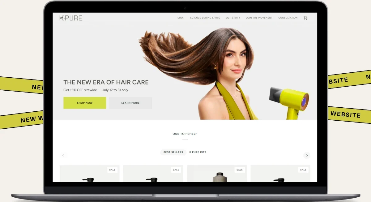 K·Pure is more than just a haircare brand; it’s an invitation to reconnect with the authentic beauty that makes us unstoppable. Our work with them started from the ground up, developing a strong visual identity that captures their essence: the perfect fusion of science and nature.