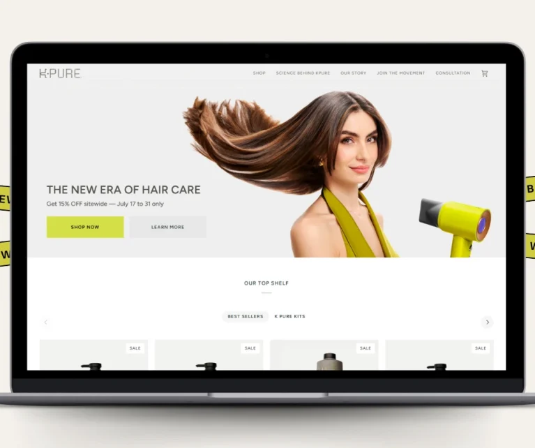 K·Pure is more than just a haircare brand; it’s an invitation to reconnect with the authentic beauty that makes us unstoppable. Our work with them started from the ground up, developing a strong visual identity that captures their essence: the perfect fusion of science and nature.