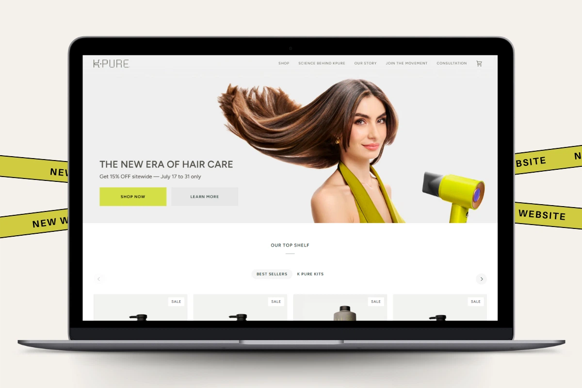 K·Pure is more than just a haircare brand; it’s an invitation to reconnect with the authentic beauty that makes us unstoppable. Our work with them started from the ground up, developing a strong visual identity that captures their essence: the perfect fusion of science and nature.
